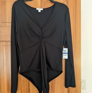 Bar III brand - new with tags black long sleeve body suit xl